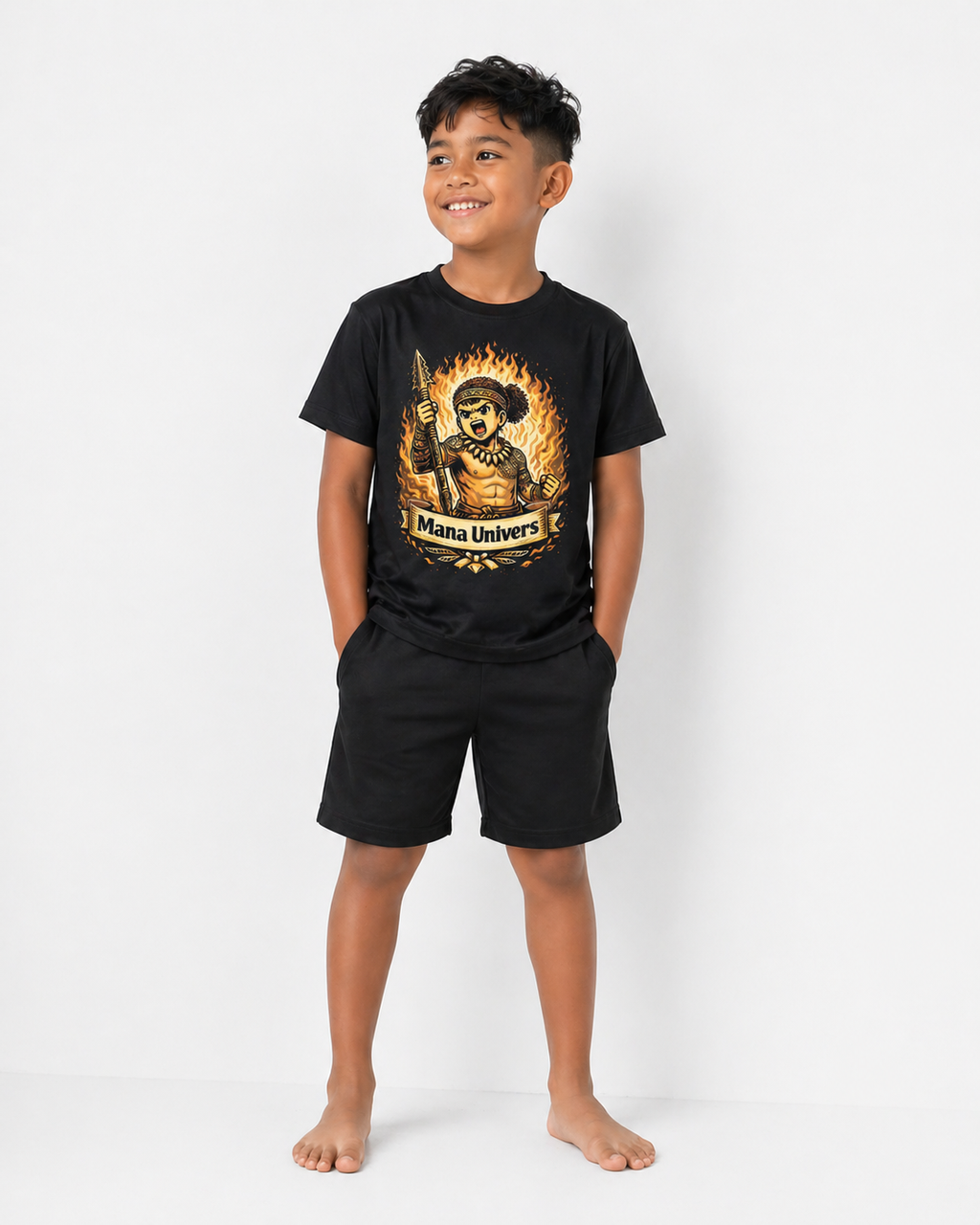 Tee-shirt enfant garçon polynésien- Esprit Guerrier I Mana Univers