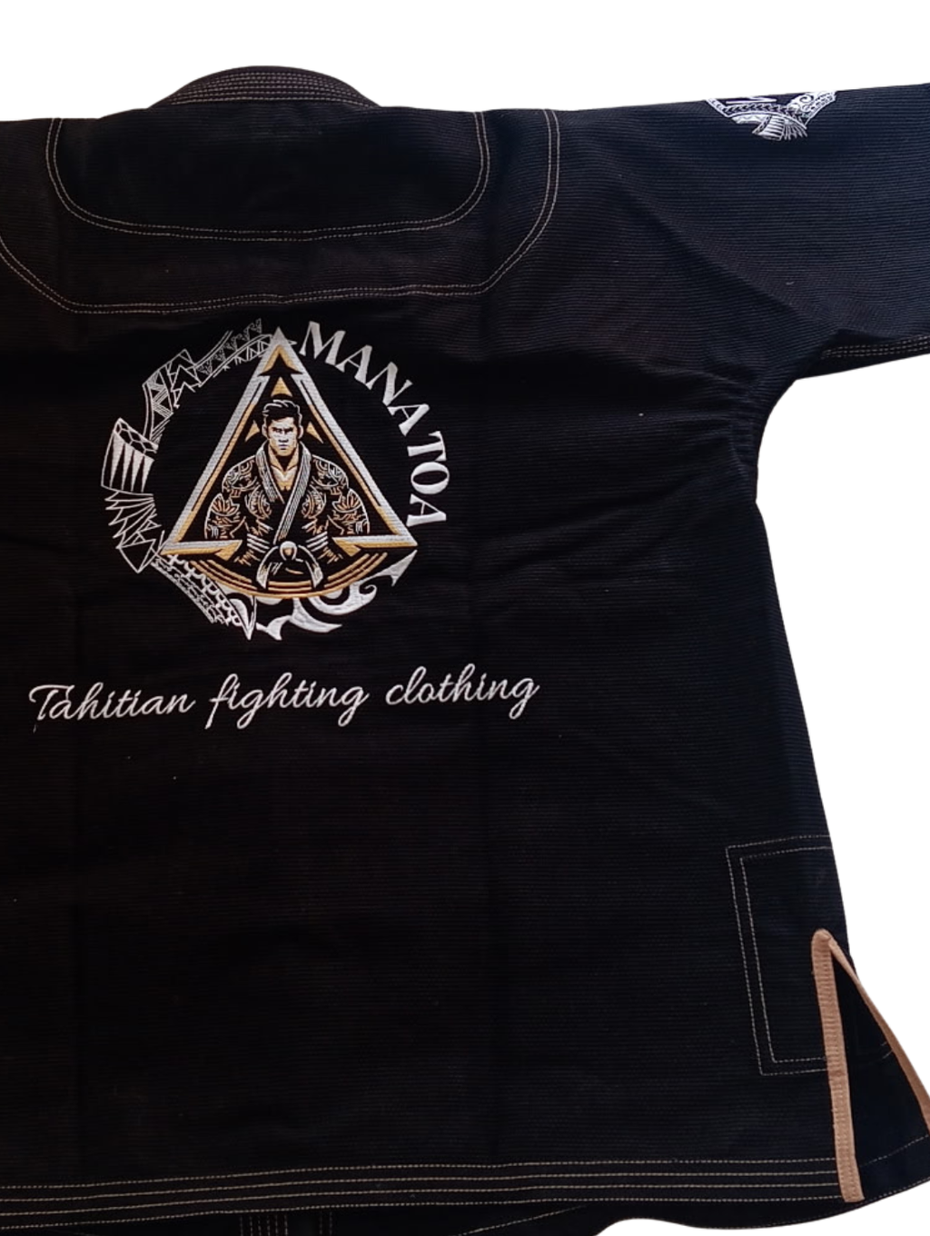Dos du Kimono JJB Mana Toa noir avec design Mana Toa