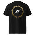 Gros plan du design polynésien du t-shirt adulte raie - vue de dos